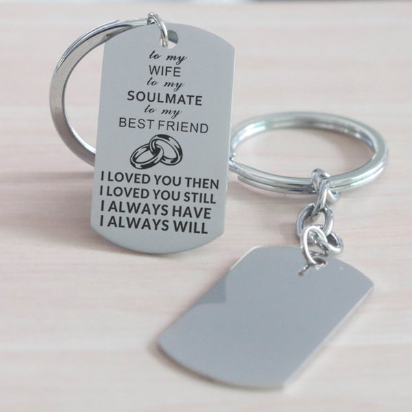 To My Wife Keyring