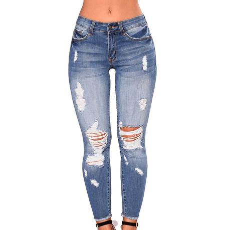 Ripped Skinny Jeans for Women