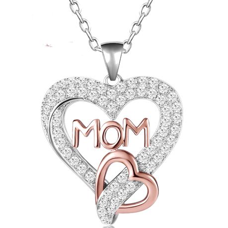 S925 Sterling Silver Heart Pendant Necklace for Mom