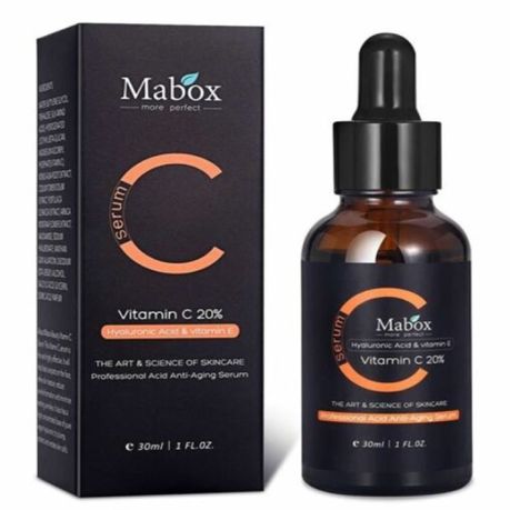 Mabox Organic Anti-Aging Vitamin C Serum with Hyaluronic Acid