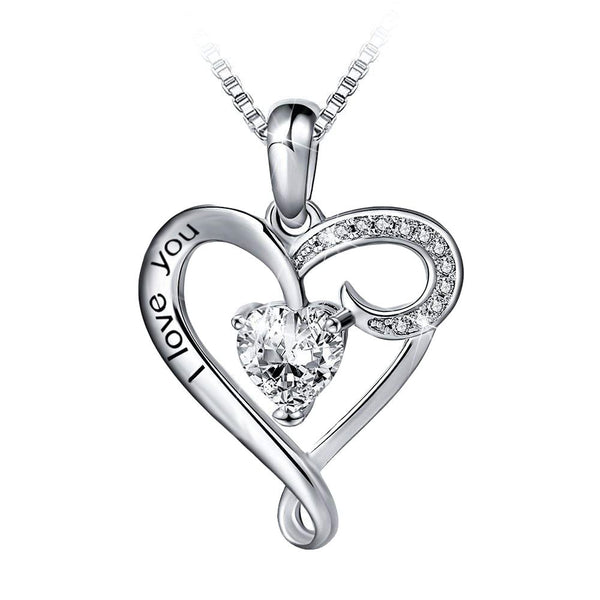 High End S925 Silver Heart Pendant Necklace
